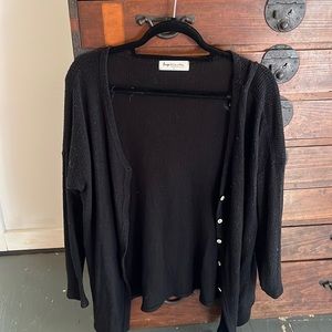 Black button up cardigan with buttons